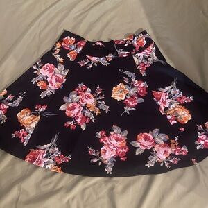 Ambiance Pink and Orange Skater Mini Skirt